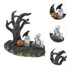 Halloween Figur Baum Statue Ornament Landschaft Gruselig Unheimlich Display Skelett für