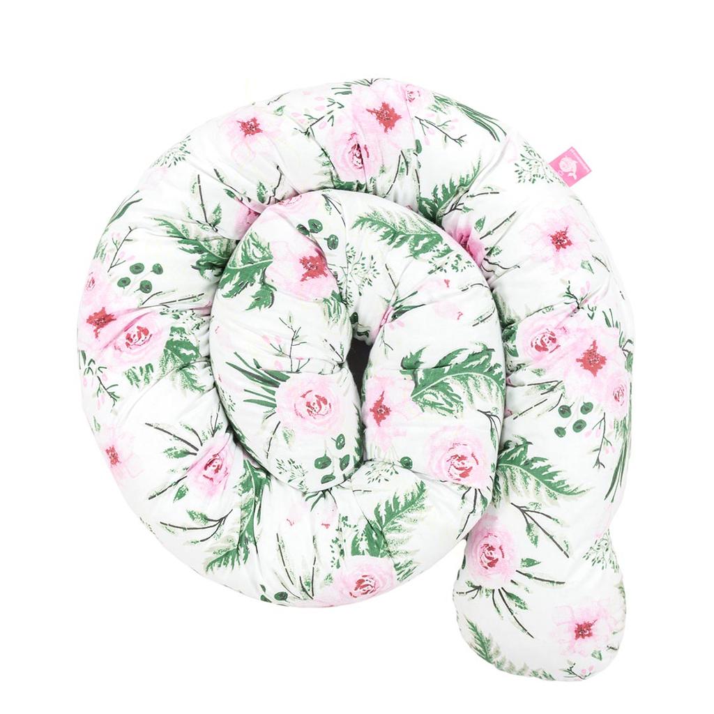 Crib Bumper Minky Roller Pillow 200cm - In Garden