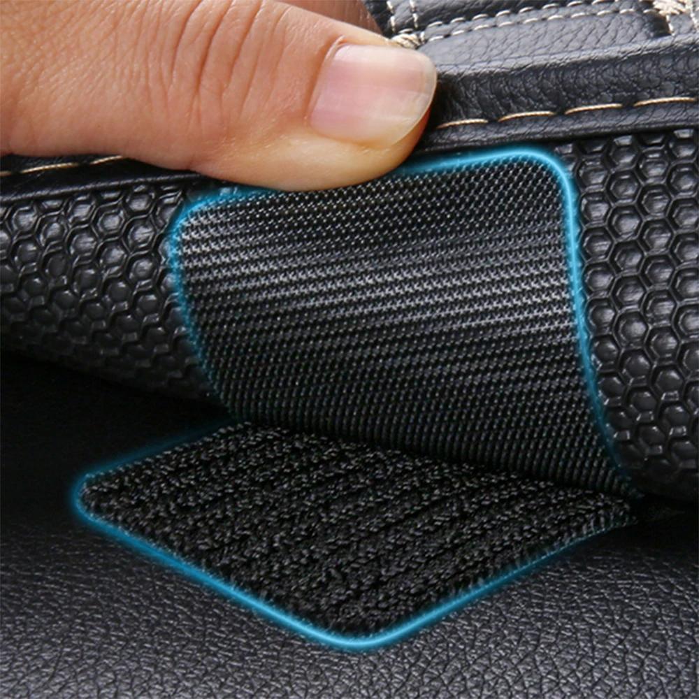 100/10PCS Strong Carpet Fixing Stickers Self-adhesive Fastener Grips Tape Pads Double Faced Mat Fixed Patch Home Floor Anti Skid