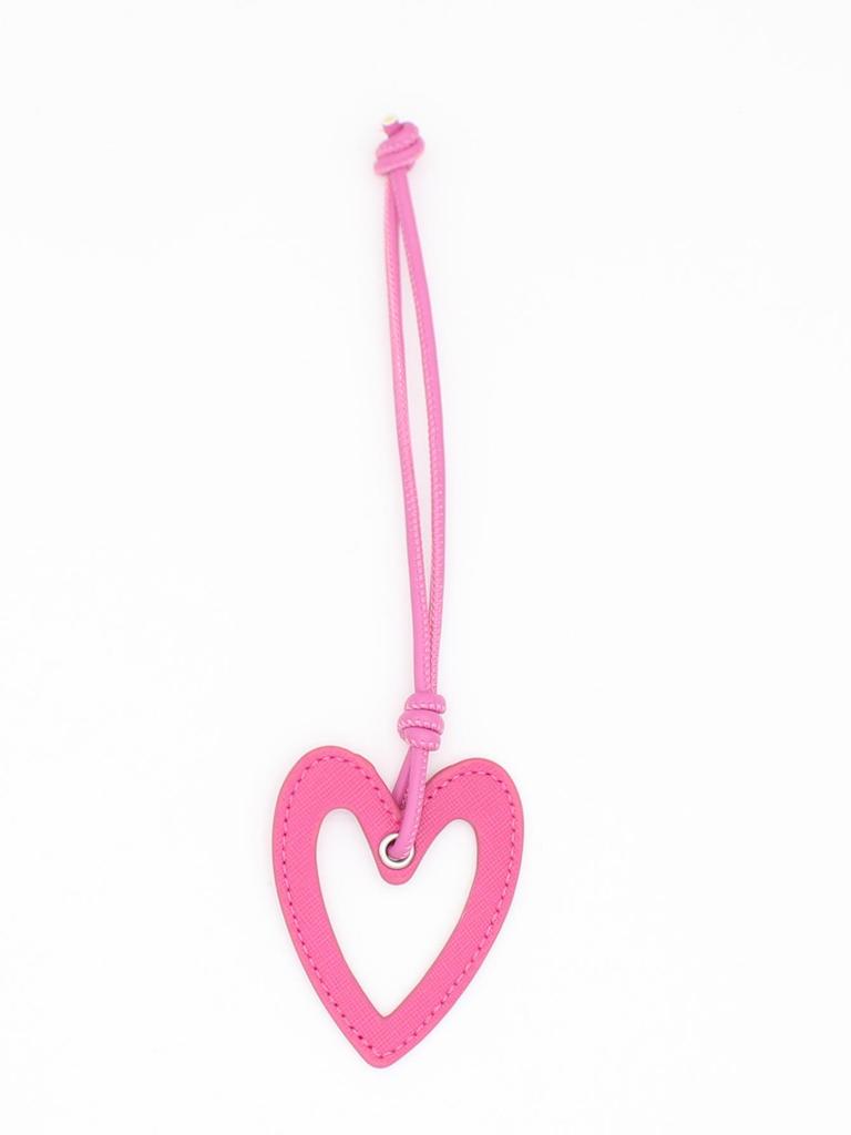 High-Grade PU Leather Heart Keyring Pendant