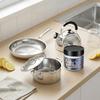 Pasta Detergente per Acciaio Inossidabile 3 in 1 Crema Lucidante, Abrasiva e Detergente per Pentole, Elettrodomestici da Cucina Barattolo da 100g