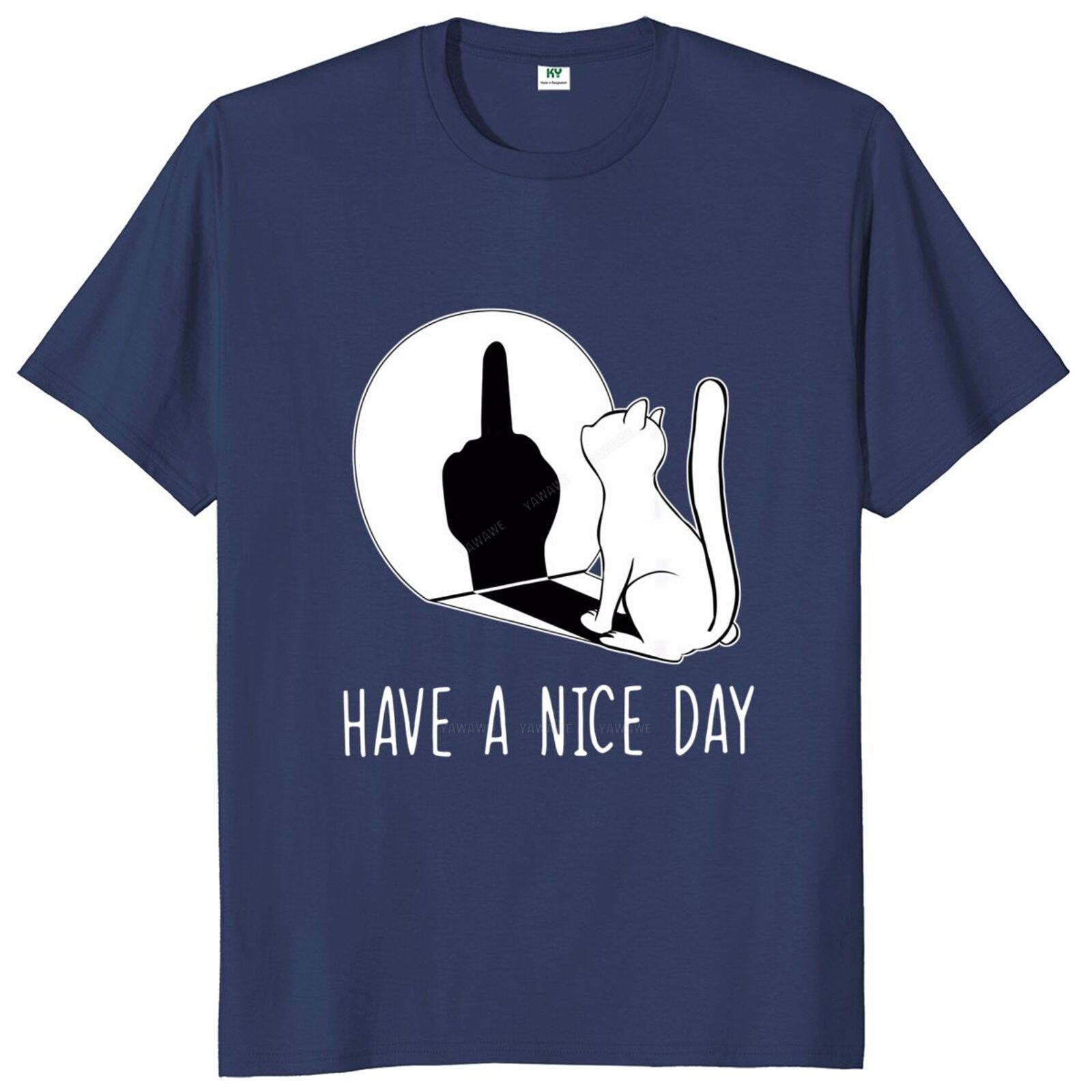 Men tops I Hate People T Shirt Sarcastic Cat Funny Jokes Short Sleeve High Quality Cotton teeshirt Unisex Casual Tshirts S