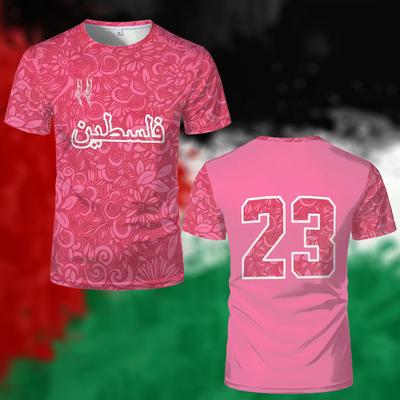 Palestinský fotbalový dres Trička Dospělí a Děti Nové Letní Digitální Potisk Fotbalové Uniformy Neformální Sportovní Palestinská Vlajka Posilovací Topy