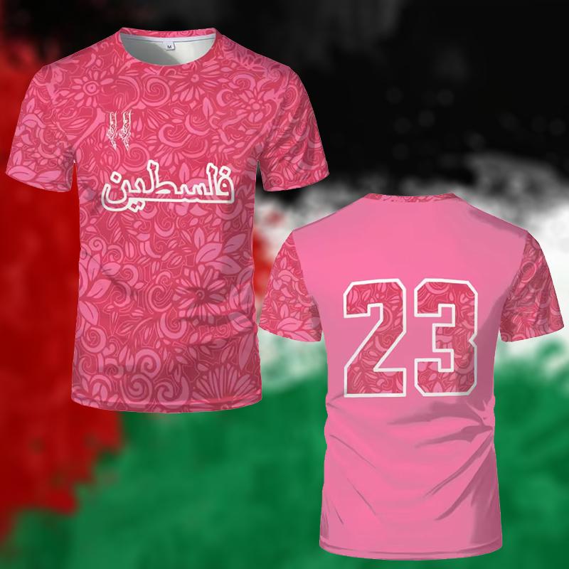 

Палестинские футбольные майки для взрослых и детей, новые летние с цифровой печатью, футбольная форма, повседневные спортивные топы с палестинским флагом для спортзала M