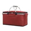 Compact Folding Insulated Picnic Basket - Large Capacity, Portable Cooler & Fruit Carrier