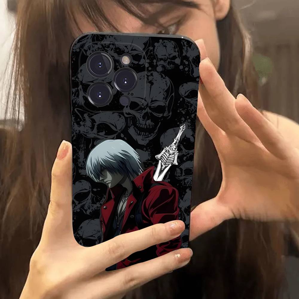Classic Action Game D-Devil M-May C-Cry Phone Case For IPhone 17 16 15 14 13 12 11 Pro Max Plus Mini Silicone Black Cover