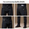 Jeep Men's Premium Relaxed Straight Fit Black Stretch Jeans