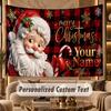 Christmas (374) Theme Personalized Tapestry Custom Name Text Wall Hanging Tapestry Home Background Decoration
