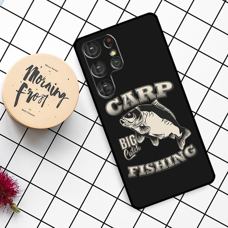 Carp Fishing Fish Case For Samsung Galaxy S25 Ultra S23 S22 S21 S20 S24 Ultra S9 S10 Plus S25 FE Phone Cover