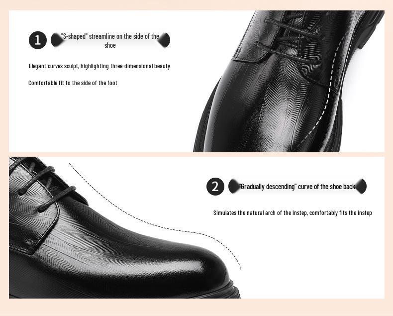 Red Dragonfly Men's Formal Genuine Leather Shoes for Business, Wedding, and Spring/Autumn Occasions.