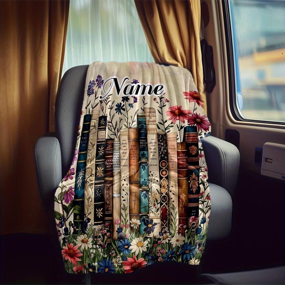Floral Customize Your Name Rv Blanket Cozy Soft Lightweight Fourseason Multipurpose Blanket For Travel Camping Picnics Sofas Rvs Beds Living Rooms