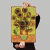 Van Gogh Sunflower Oil Painting Custom Metal Wall Art Living RoomHome Decorative Hanging Painting