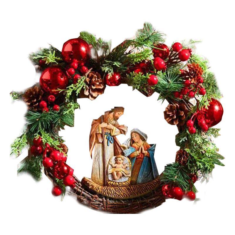 Christmas Exquisite New Garland Hanging Wreath Door Indoor Outdoor Tree Xmas