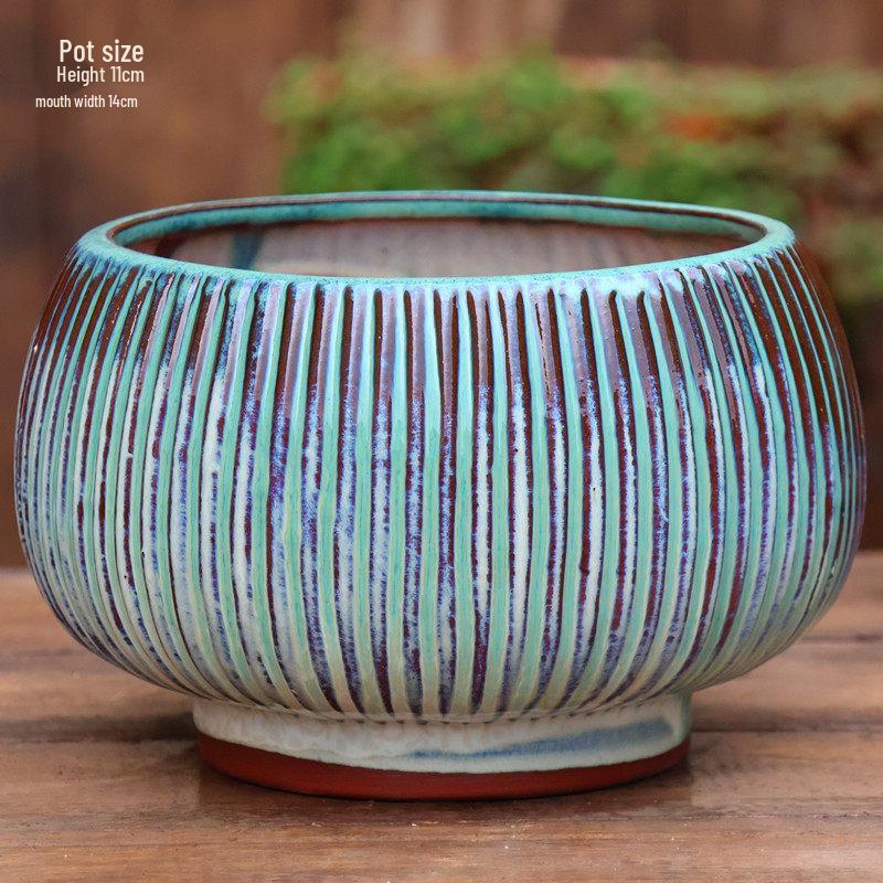 Sonderangebot: Retro Terrakotta Hoher Blumentopf für Sukkulenten oder Rettich