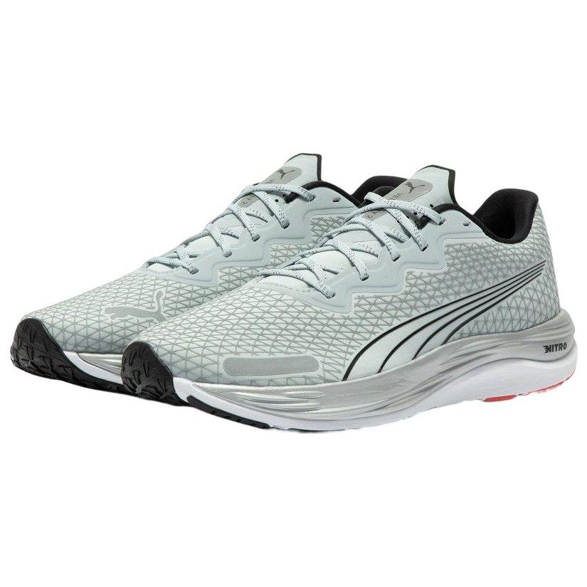 Puma Velocity Nitro 2 Wtr Comfortable Cushioning Slip Resistant Durable Low Top Training Running Shoes Men sneaker Platinum-Gray 376917-02