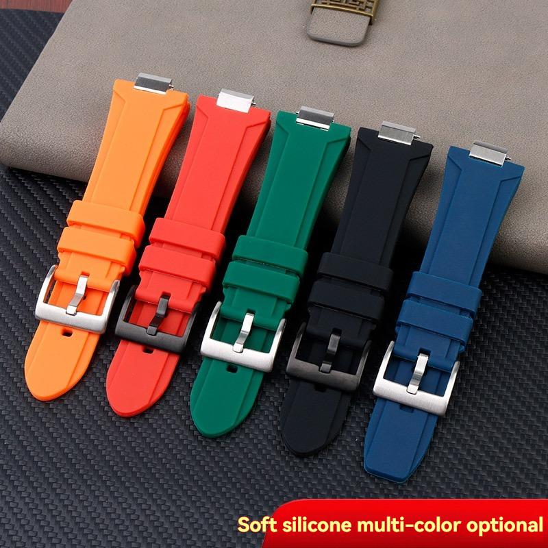 For Tissot 1853 Super Player PRX Series T137.410/T137.407 Silicone Watchband 12mm, Men's Raised Silicone Strap for T137 Watch