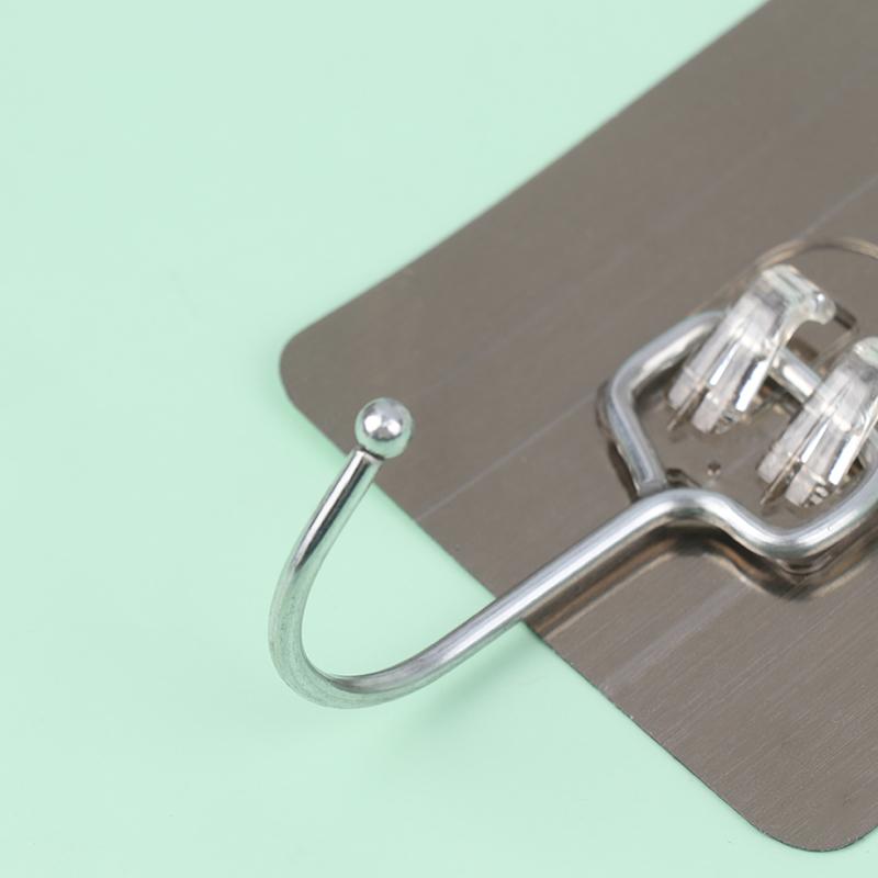 10Pcs Large Hooks Heavy Duty Waterproof Adhesive Wall Hooks Nail-Free Waterproof Wall Hooks For Kitchen Bathroom