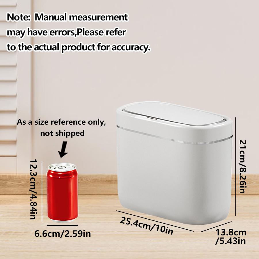 ONEKA Touchless Desktop Mini Slim Trash Can Motion Sensor Induction Trash Can with Lid Smart Trash Bin Office