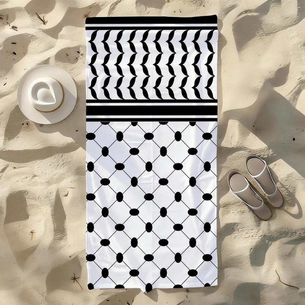 Fashion Hattah Keffiyeh Kufiya Towel For Swim Yoga Gym Quick Drying Soft and skin-friendly Beach Towels All-Season