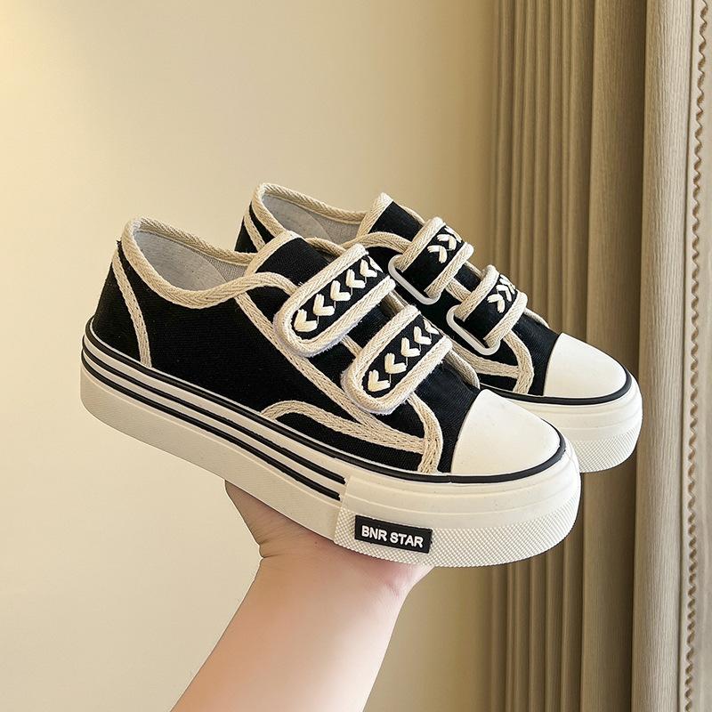 Canvas shoes women's spring and autumn new little white shoes platform student sports board shoes
