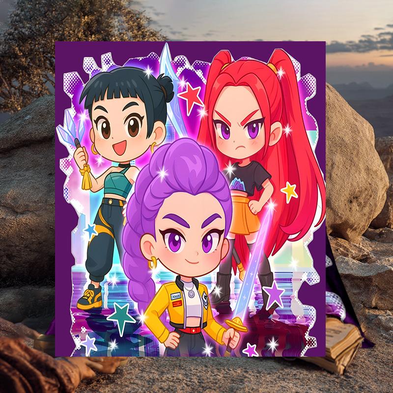 1PC Kpop Cartoon Flannel Blanket Gift, Suitable for Both Men And Women, Soft Ideal for Beds And Sofa, Birthday Or Christmas Gift