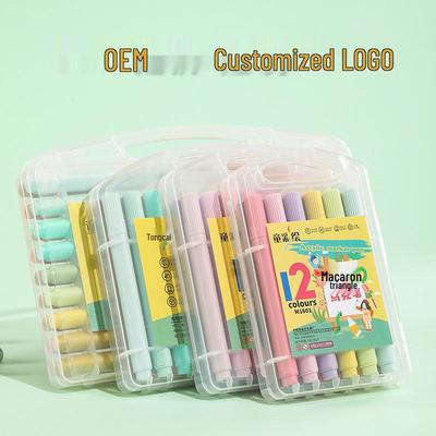 Water-Based Macaron Colored Markers for Kids – DIY Painting and Numbered Art Pen Set