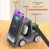 Compact Car Desktop Wireless Charger with Fast Charging Forklift for Apple 15 Watch & Phone Holder