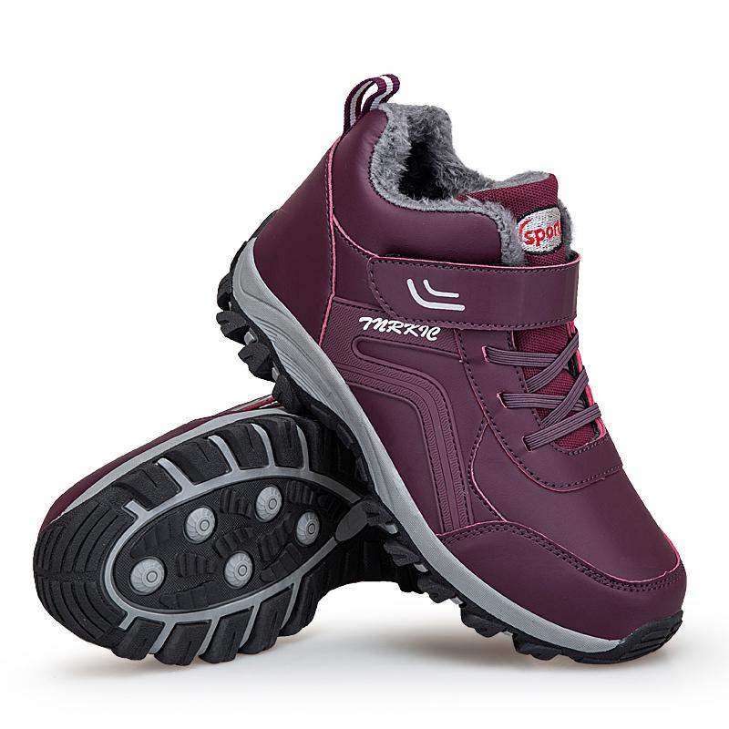 Waterproof Men boots Super Warm Snow Leather Boots Women Sneakers Boots Outdoor Hiking ankle Boots Work Shoes