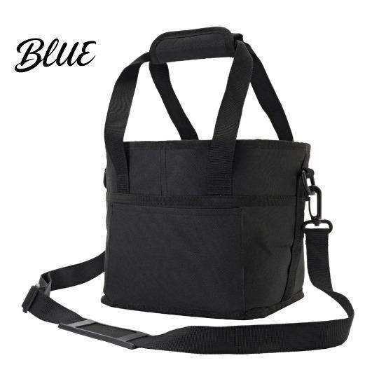 Nylon Insulated Carrier Drink Bag with Handle Strap Water Bottle Holder for 4 Cups Detachable Divider Multi-Purpose Cooler Tote Picnic Travel