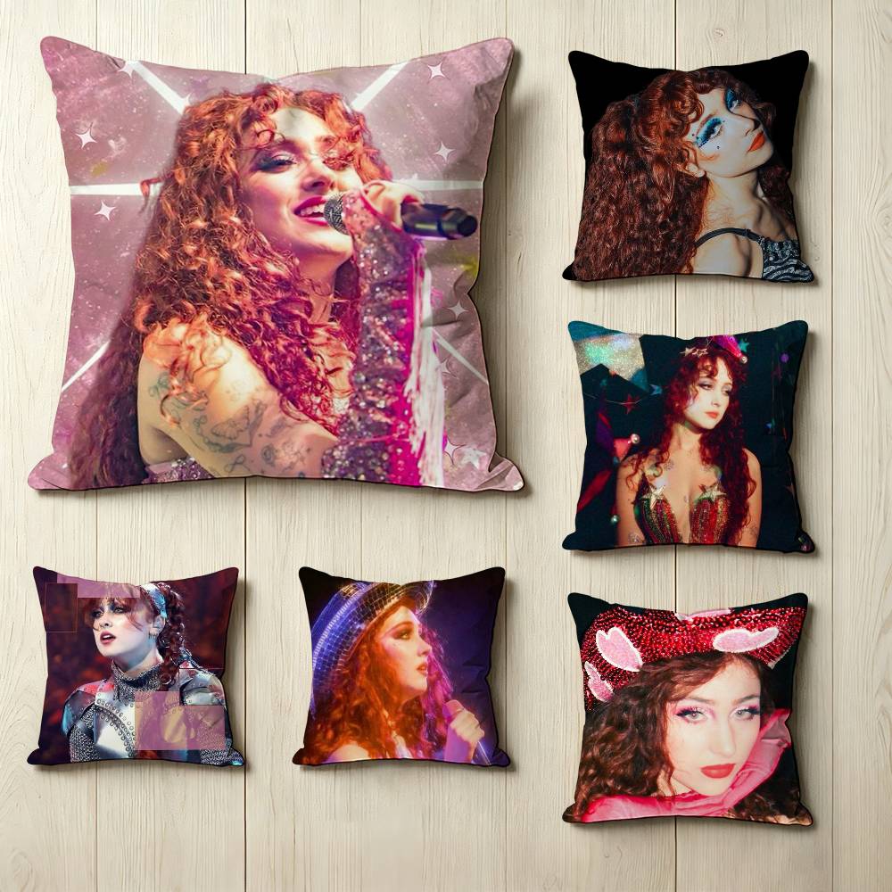 Midwest Emo CChappell Roan Square DoubleSided Printed Pillow Case Bedroom Bedside Pillow Sofa Cushion Cover