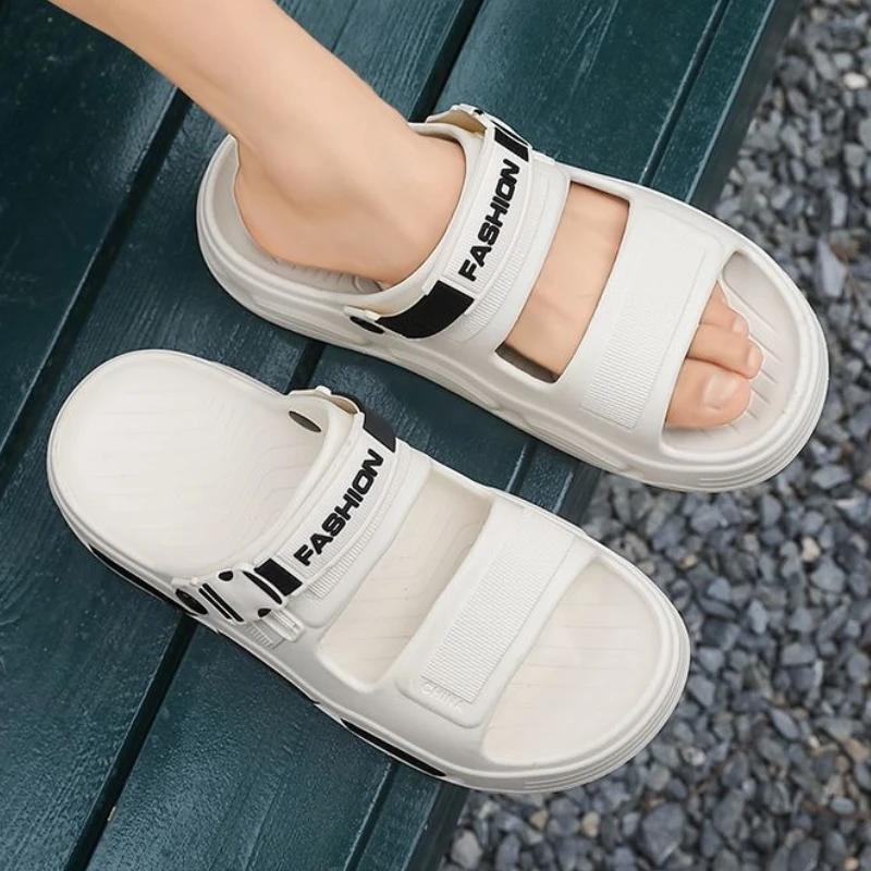 Fashion Platform Men's Shoe Slides Beach Anti-slip Adult Pvc Low Price Mascullino Fun Y2k Elegant Comfortable 2025 Fashion Male Slipper
