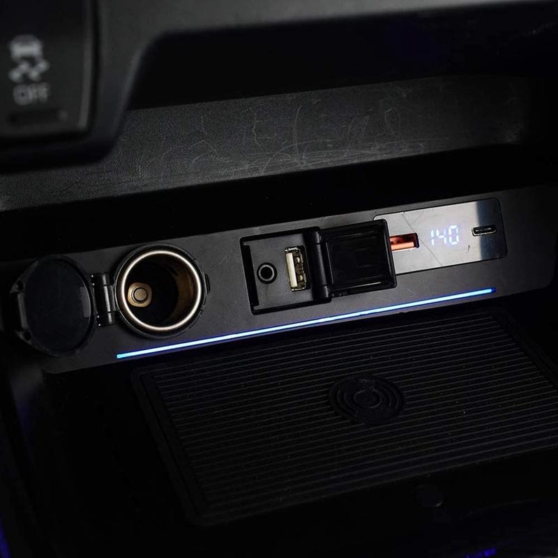 A03E-Car For Qi Wireless Charger Fast Charging Phone Holder Pad For Toyota Rav4   Car Modification Interior