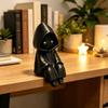 Mysterious Hooded Figurine 3D Printed Cute Sitting Ghost Statue Computer Screen Decor Home Decor Miniature Desktop Ornament Gift