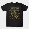 Men Black Print T-shirt Chase Atlantic No-Cut Transfer Paper Print Cotton Tshirt