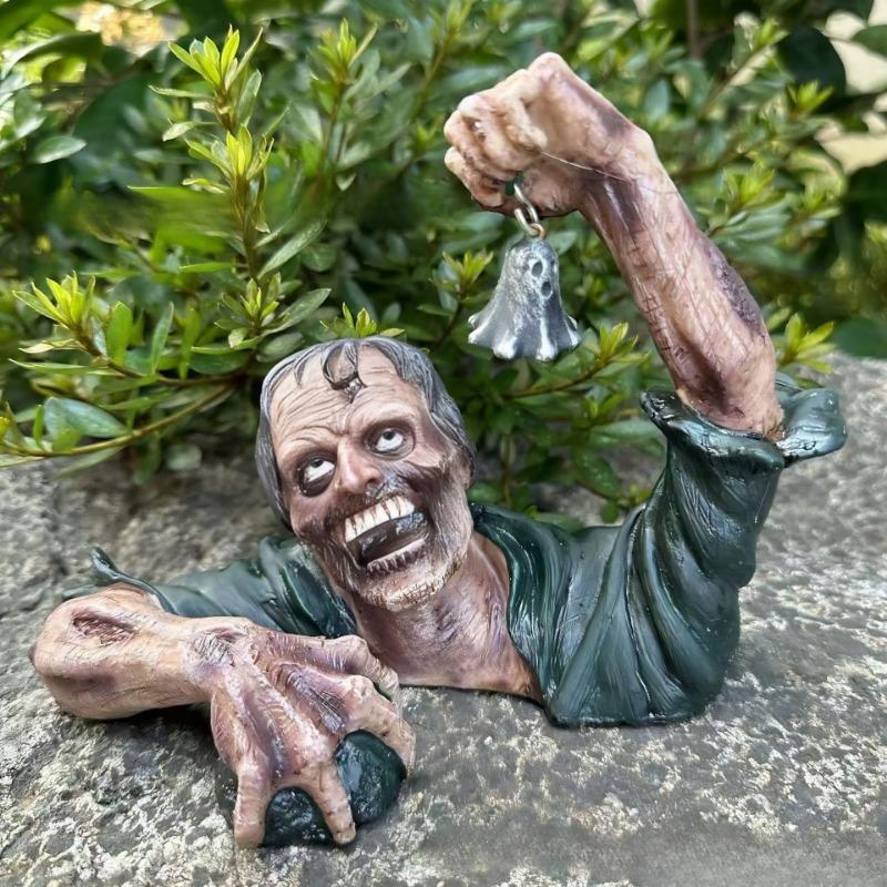 Halloweenské zombie figurky, dekorace pro atmosféru dvora a zahrady, špičková a okrajová pryskyřičná řemesla
