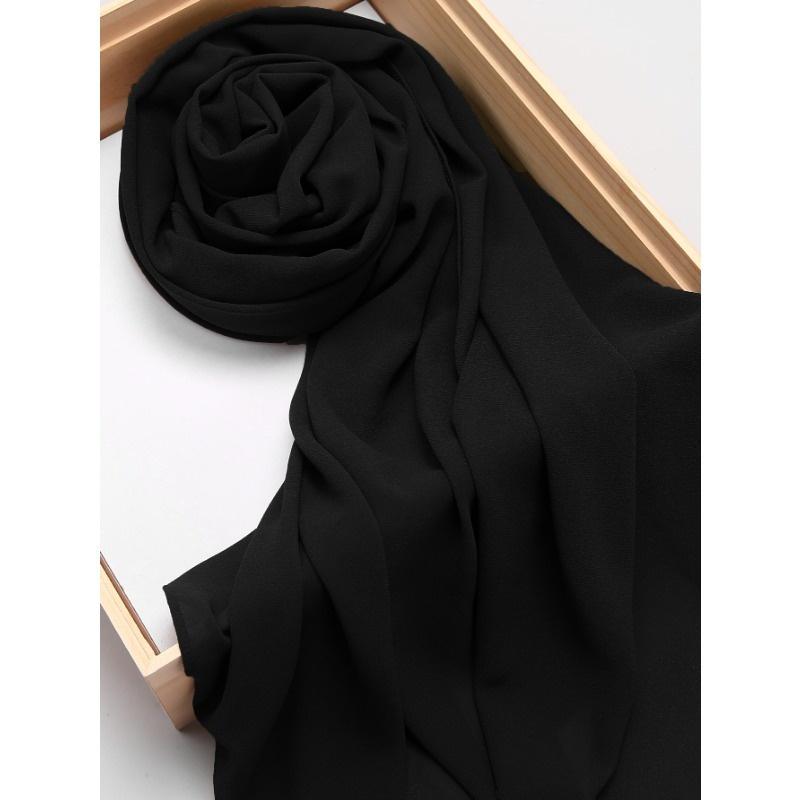 1pc Casual Versatile Solid Color Chiffon Scarf