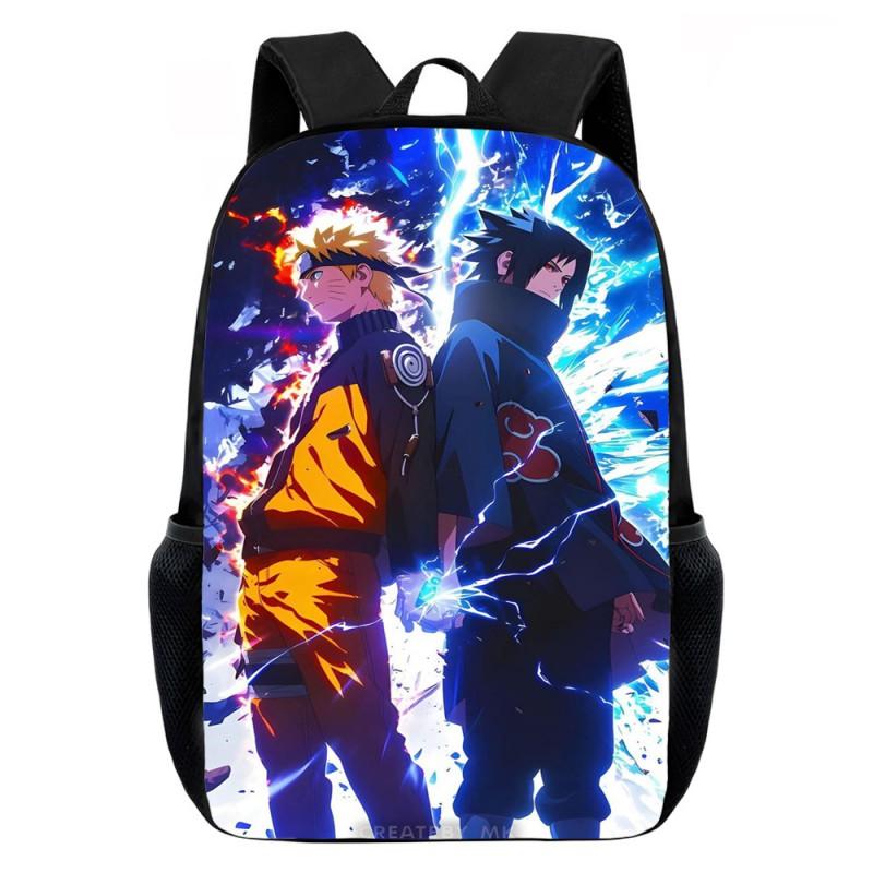 Naruto Anime Printed Kids School Backpack Elementary Students Lightweight Ergonomic Dual-Shoulder Bag Unisex