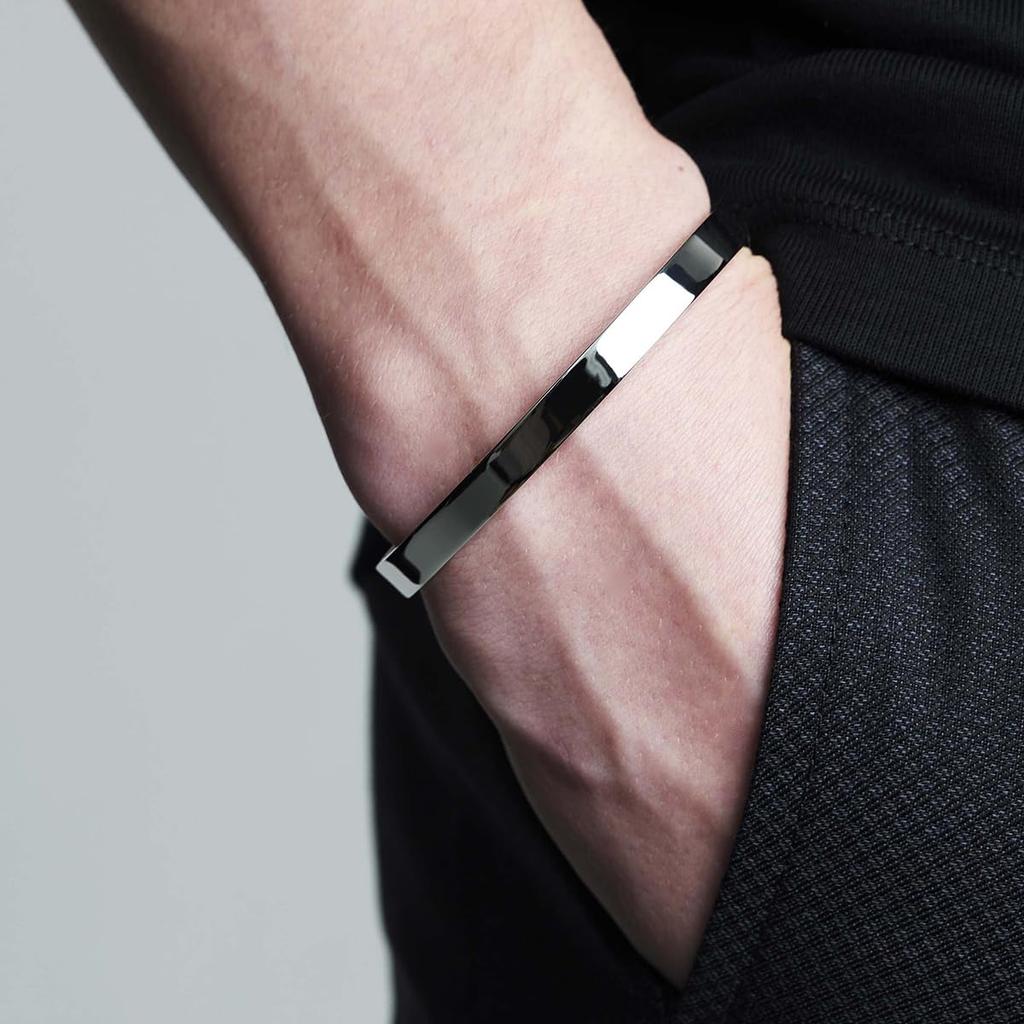 Plus Silver Bangle 112144330923 4℃ Homme (M Size)