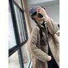 Autumn/Winter Mid-Aged Plus Size Women's Warm Plaid Long Sleeve Cotton Shirt Jacket