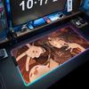 hu tao Mouse Pad RGB Gaming Mousepad Big LED Pad PC Desk Mat Luminous Mouse Pad Large Keyboard Mats Table Rug With Backlit