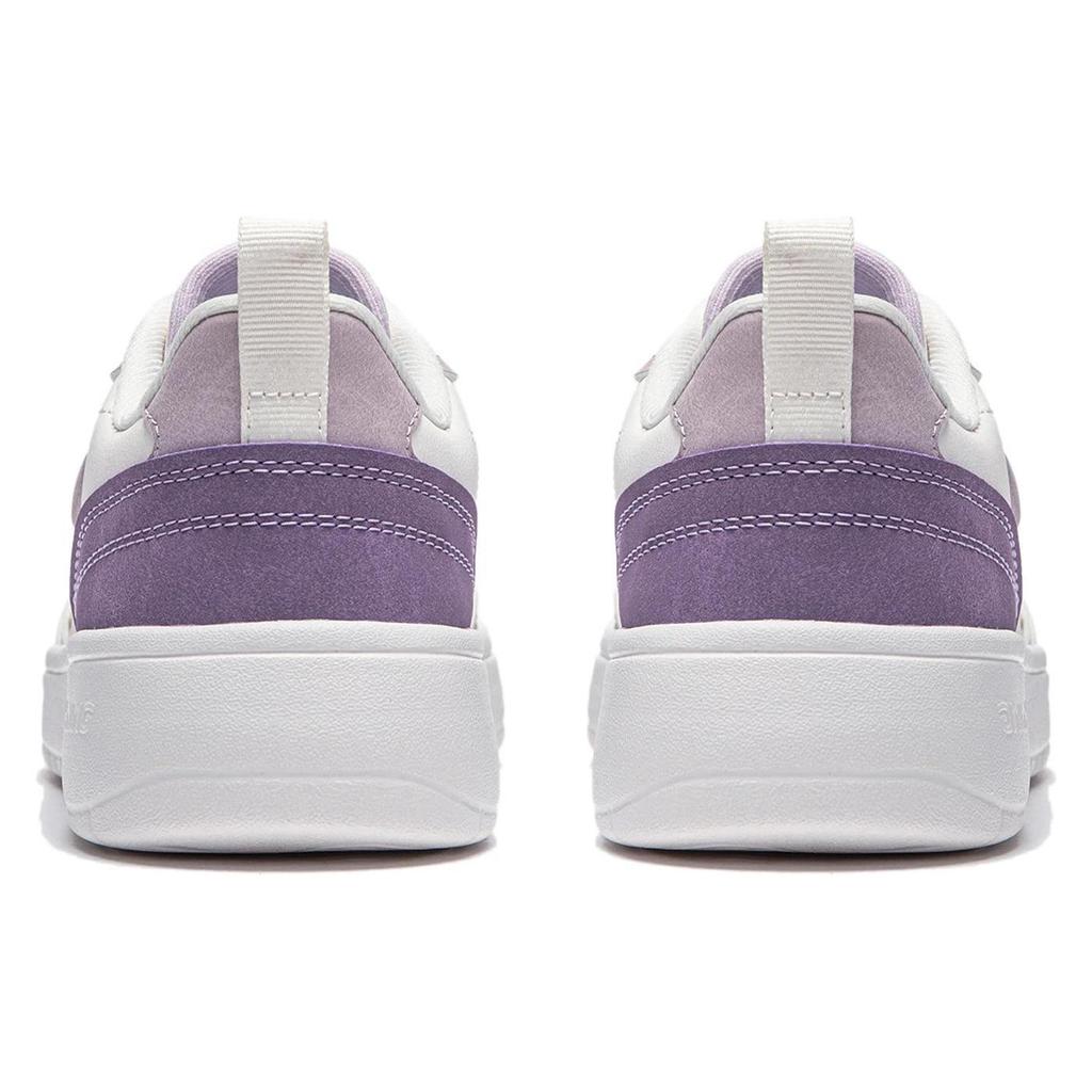Li Ning Sycee V2 Slip Resistant Cushioning Abrasion Resistant Low Top Skateboard Shoes Women's White Purple AGCU248-4