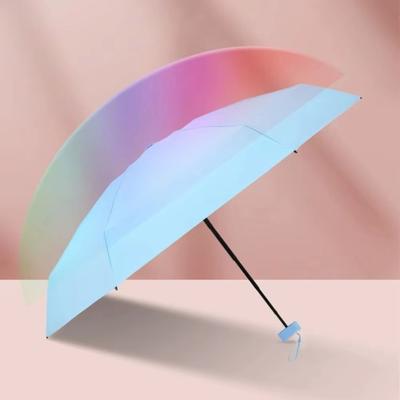 Five Fold Mini Sun Umbrella UPF50 Waterproof Travel Rain Umbrella Windproof Lightweight Folding Pocket Umbrella Travel