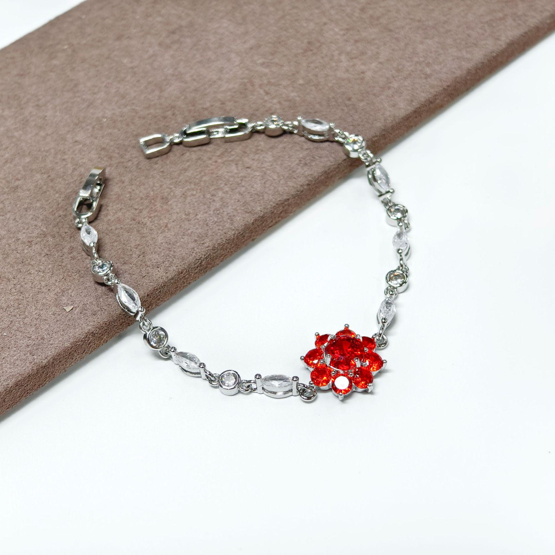Gusen Jewelry Циркон Ромб Цветок Изысканный Легкий Роскошный Браслет