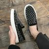 Fashion 2025 New Men Tide Leather Casual Shoes Fashion Luxury Embroidery Twinkling Rhinestone Flat Shoes Leisure Sneakers Loafers