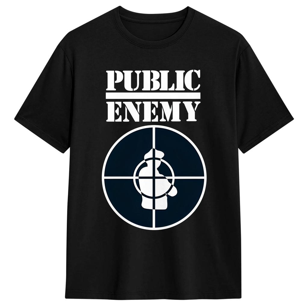 US Rap Team Public Enemy Reines Baumwoll-T-Shirts T-Shirt für Erwachsene Sommer Y2K Klassisch Lässig S