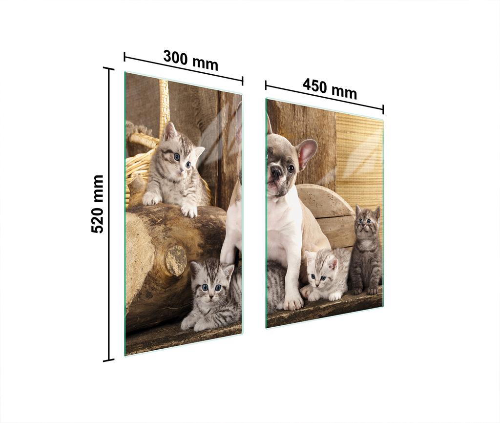 GLAS-SCHUTZPLATTE 75x52 HUND