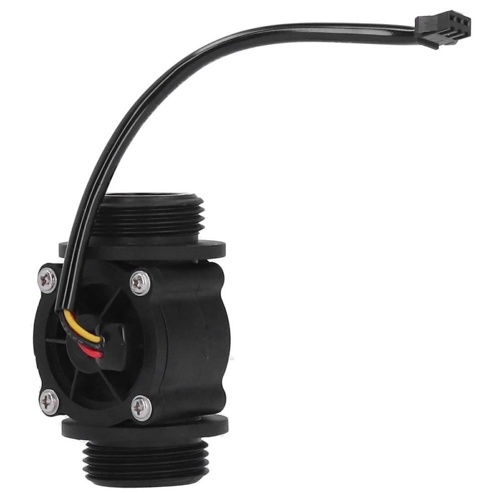 Black Hall Flowmeter Plastic Flow Meter Sensor Flow Measuring Device Water Heater Equipment