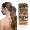5PC/Set High Elastic Leopard Rubber Band Ponytail Tie Hair Rope for Women Simple Nylon Hair Ring Head Rope Hair Accessories