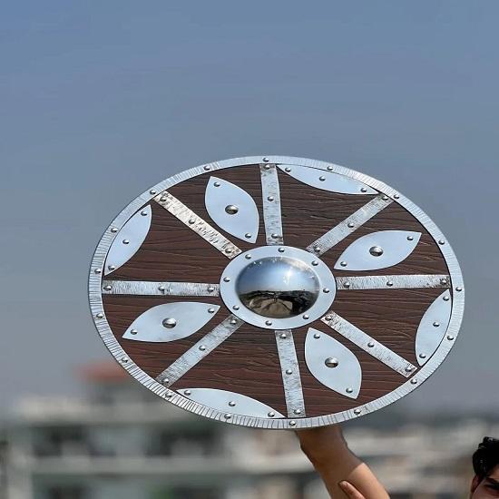 Viking Shield  Authentic Norse Warrior Shield Battle-Worn Wooden Valhalla Decor Medieval  Gift for Him