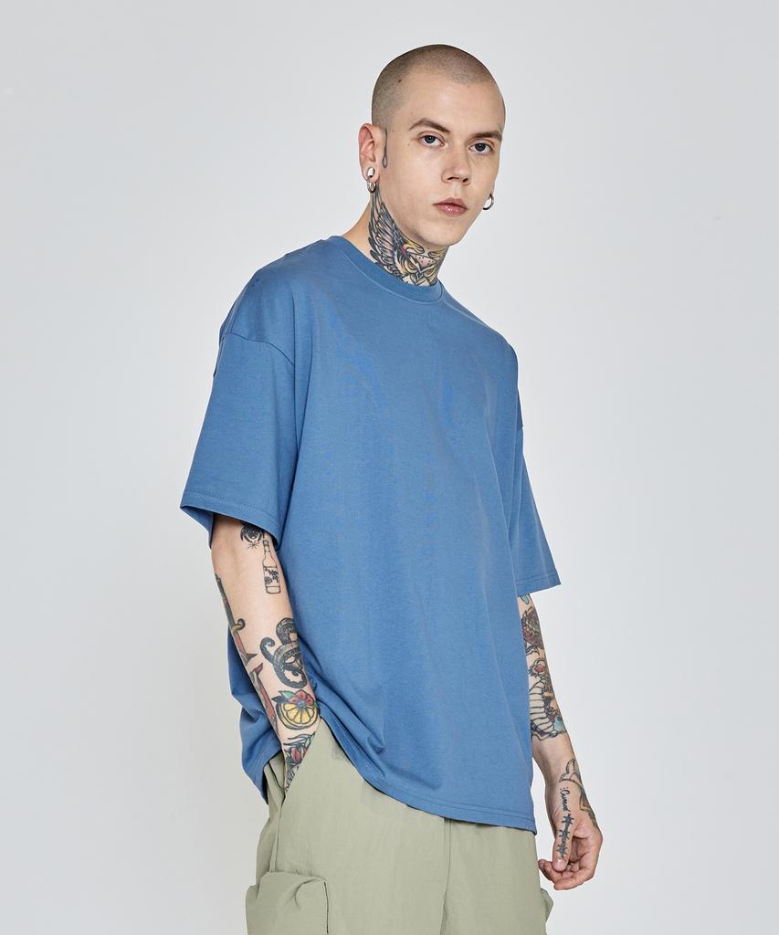 613SEOUL Bio Plain Oversized Short Sleeve T-Shirt (Blue)